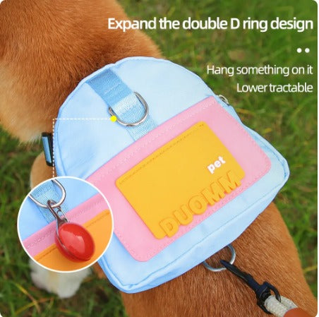 Adjustable leash for dog backpack